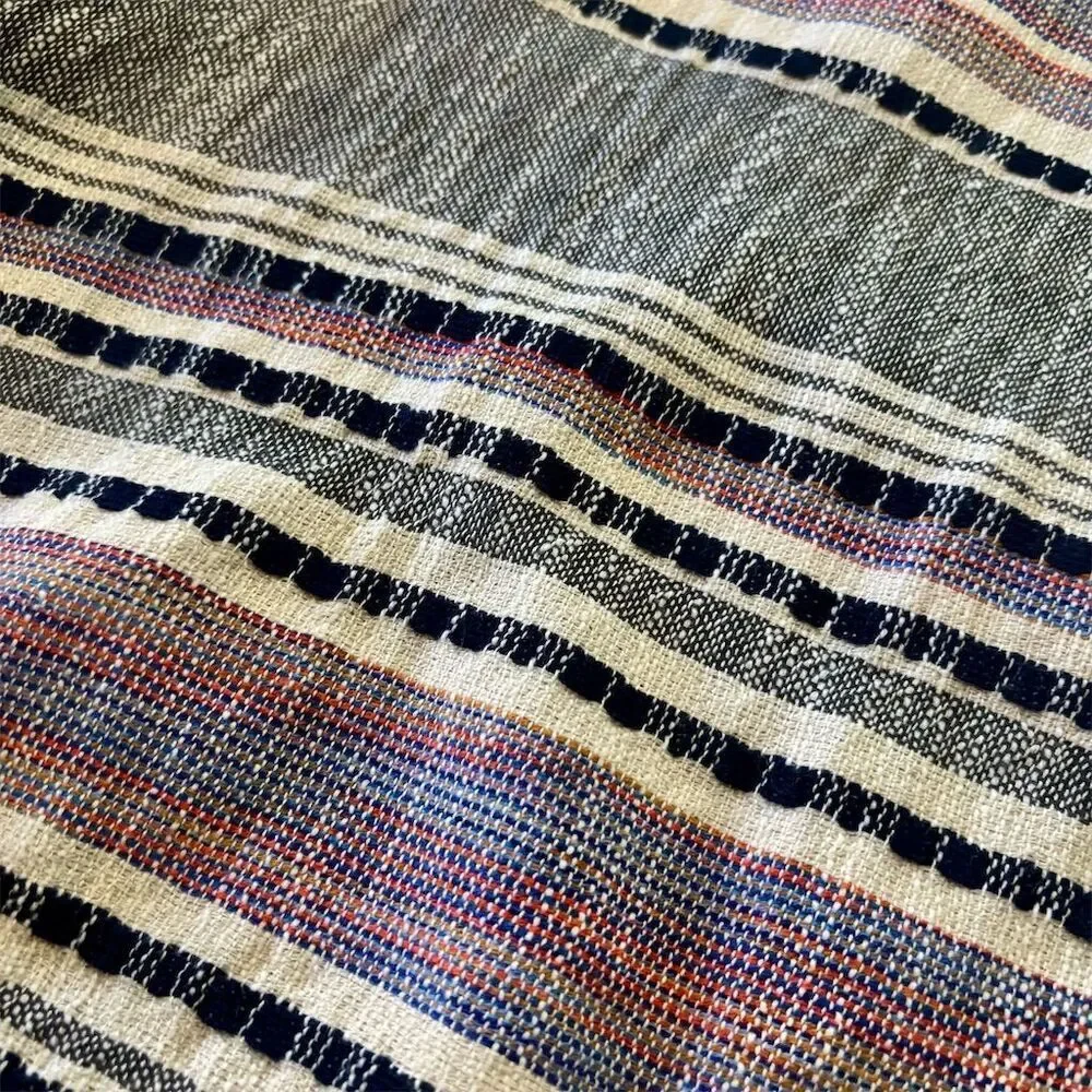 American Eagle Women's Multicolor Striped Fringe Wrap Shawl